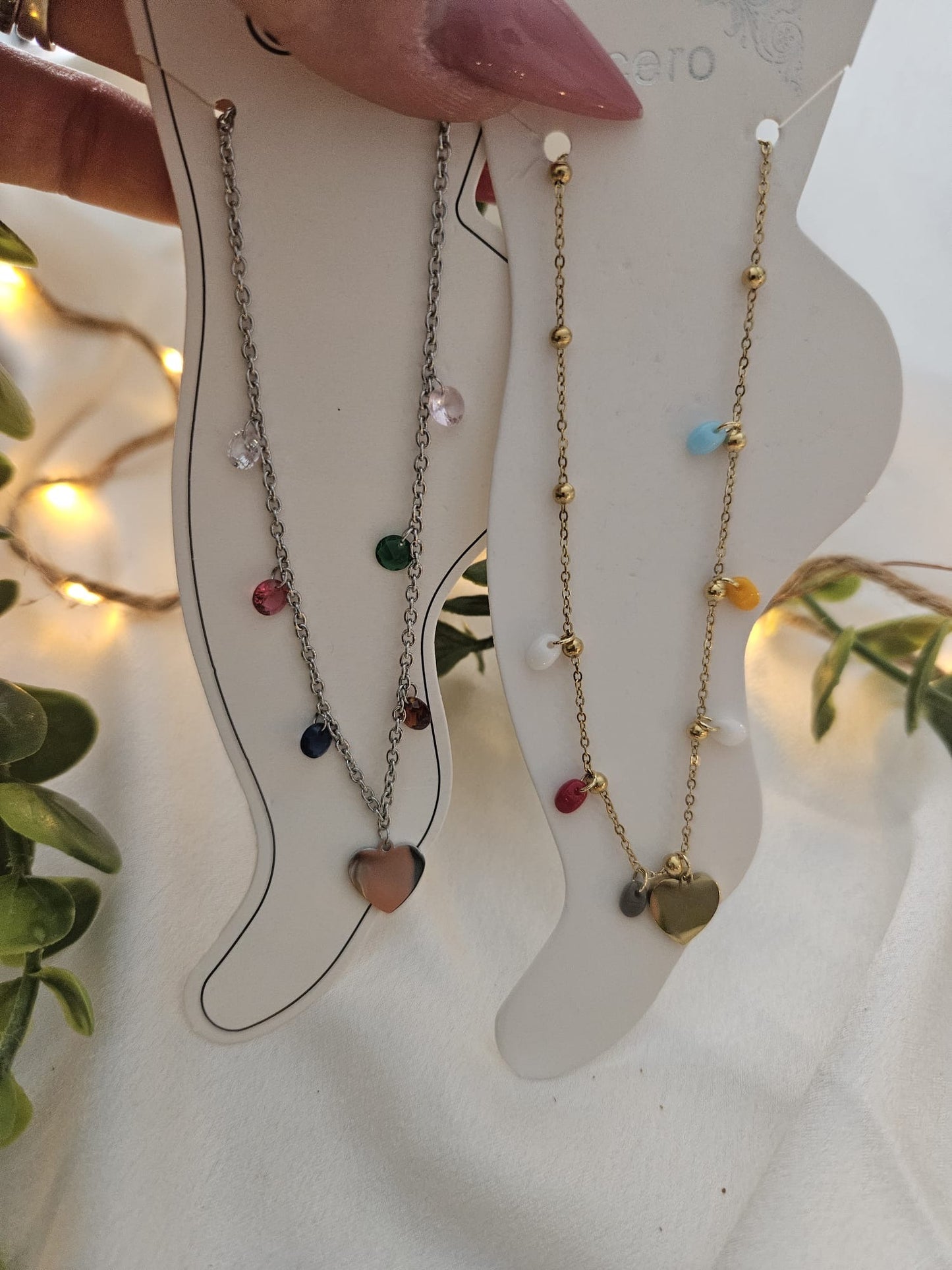 Pulsera tobillo corazón