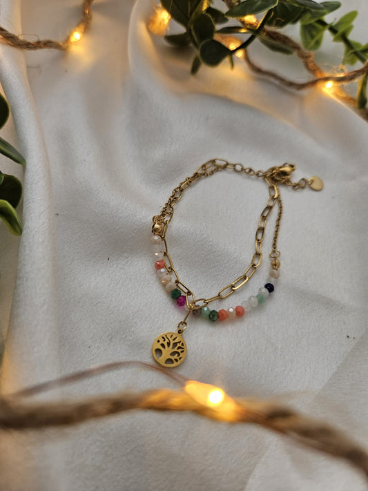 Pulsera doble colores